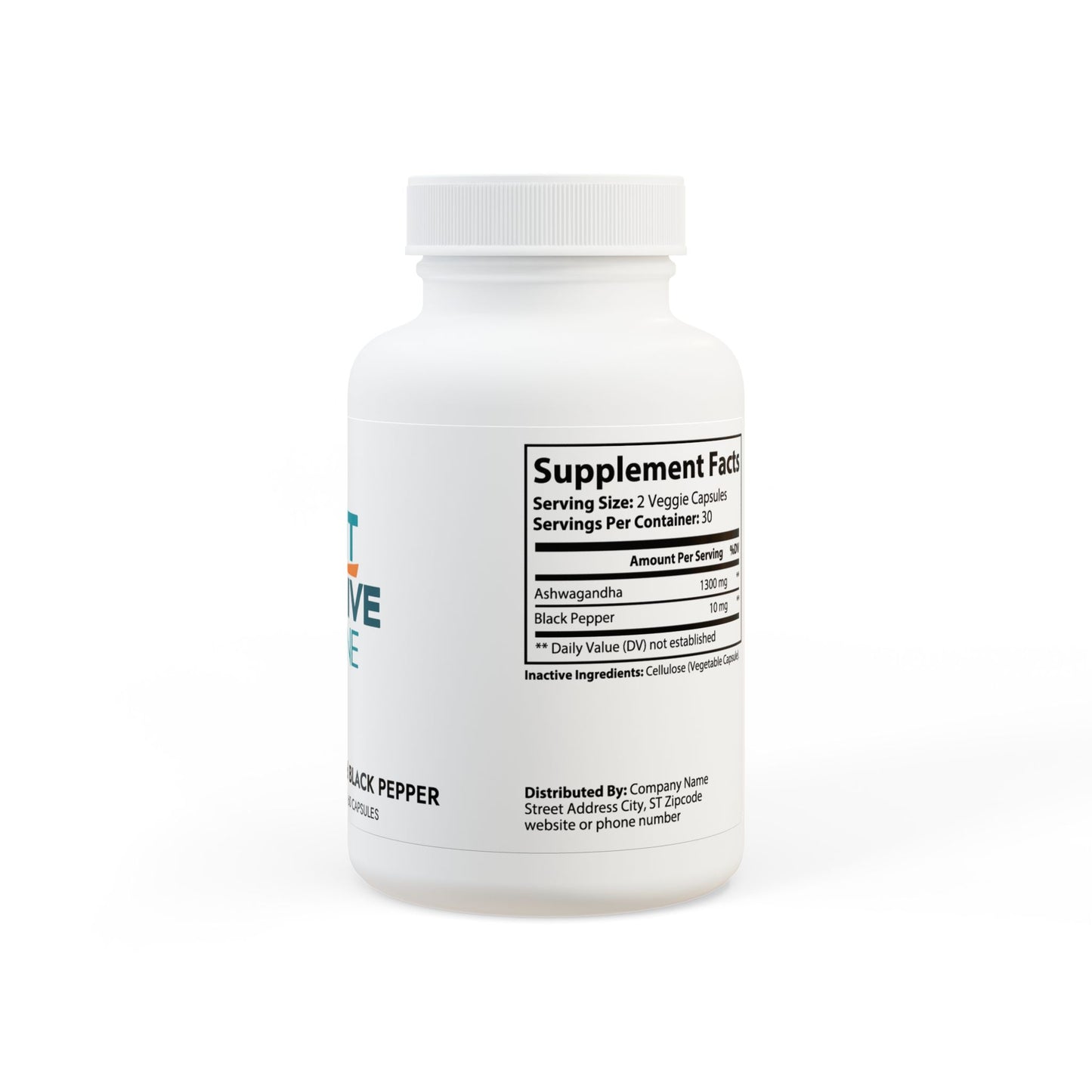 Ashwagandha and Black Pepper Supplement (60 capsules)