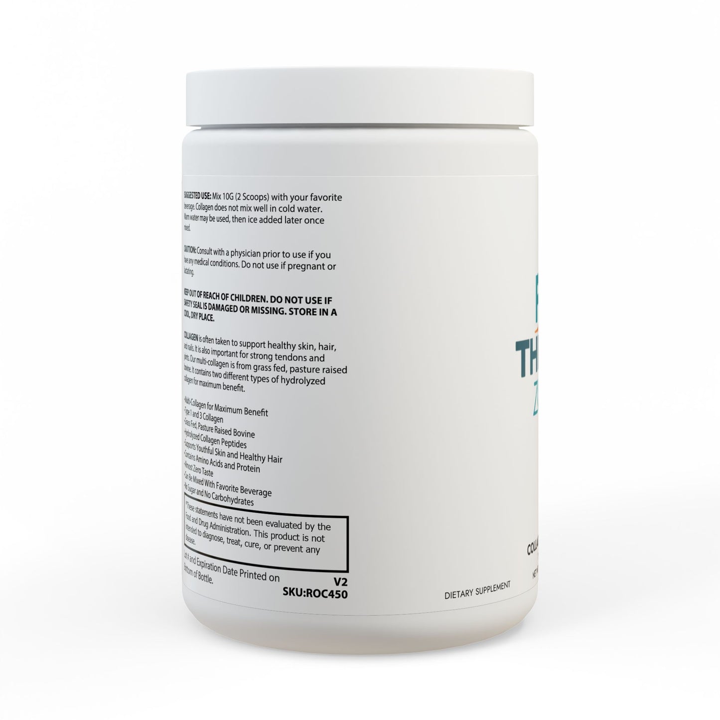 Collagen Peptides Type I & III Supplement (350g, 12.3oz)